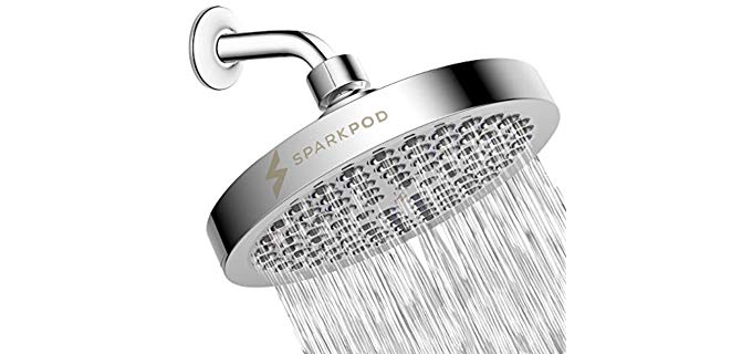 SparkPod Modern Chrome - High Pressure Rain Shower Head