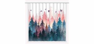 EGoing Anti-Moisture - Printed Shower Curtains for Small Bathrooms