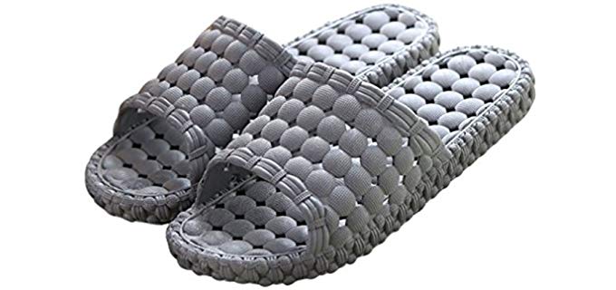 Matari Slippers - Indoor Shower Solid Slide-on Slippers