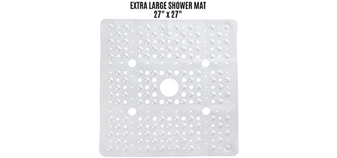 SlipX Solutions Machine Washable - Shower Mat for Elderly