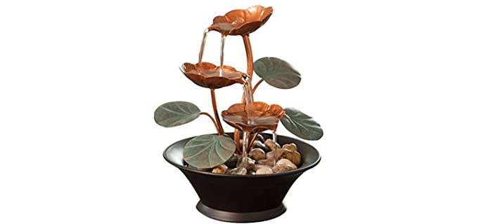 Bits and Pieces Copper - Lightweight Indoor Water Fountain