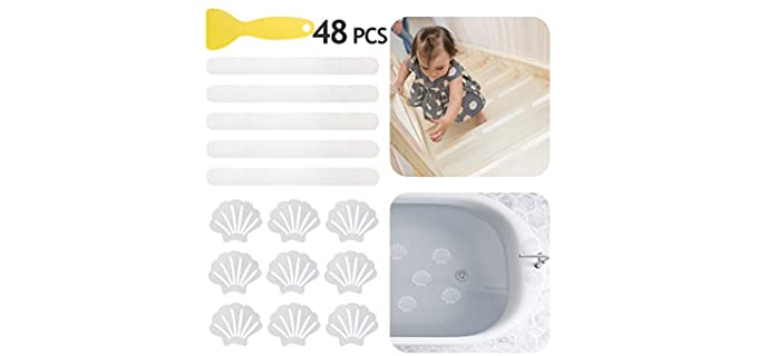 Daily Treasures Durable - Safety Strips for Bathroom Floor