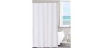 N&Y HOME Fabric - White Shower Curtain Liner
