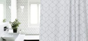 geometric shower curtains