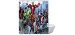 ClSCZLprints 100% Polyester - Funny Marvel Shower Curtain