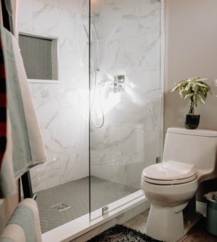 marble shower