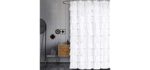 Volens Opaque -  White Ruffle Shower Curtain