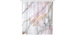 ArtSocket Pink - Granite Marble Shower Curtain