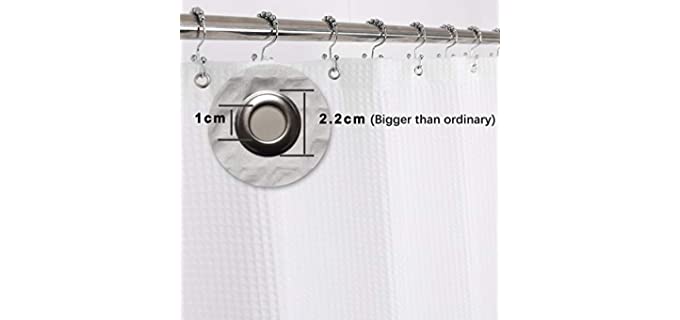 Waffle Weave Shower Curtain (February - 2021) - Shower Inspire