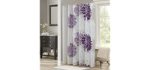 Comfort Spaces Floral - Microfiber Shower Curtain
