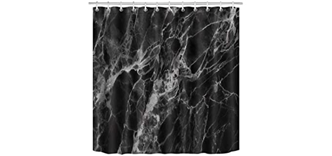 LB Store Abstract - Black Marble Shower Curtain