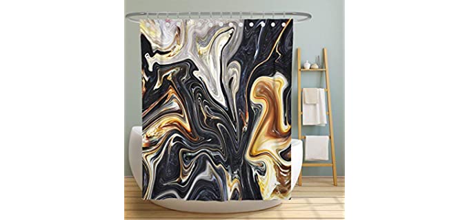 Mua Too Vibrant - Textured Marble Shower Curtain