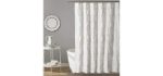 Lush decor White Nova - Ruffle Shower Curtain in White
