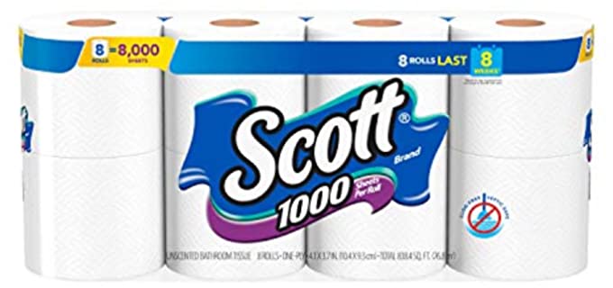 Scott Pack of Eight - Toilet Paper