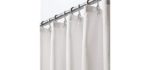 mDesign Light-Weight - Microfiber Shower Curtain