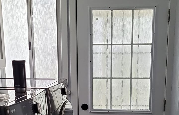 Validating how the Haton's frosted glass film for shower doors provides privacy
