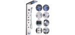 Rozin 5-Function - Waterfall Shower Panel System