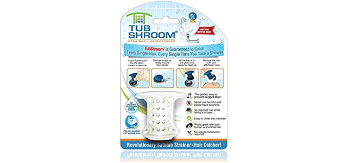 TubShroom Plastic - Shower Drain Hair Catcher