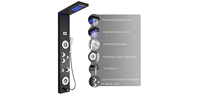 ELLO&ALLO Tower - LED Handheld Shower Head