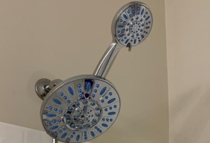 Testing the AquaDance dual shower head if it provides a soft and comfortable rainfall