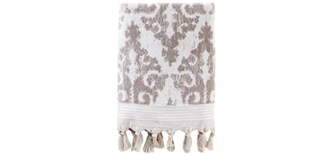 SKL Home 100% Cotton - Decorative Bath Towels with Tassels