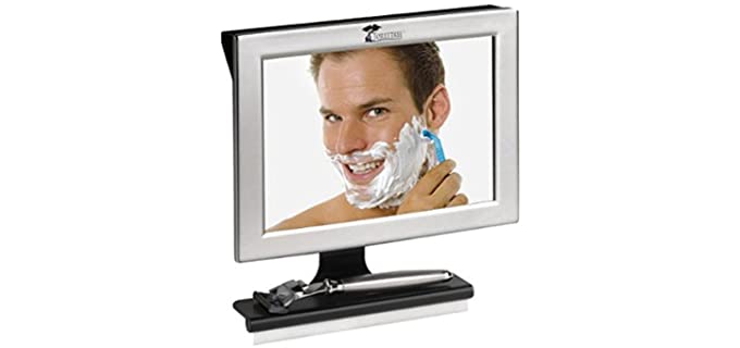 Toilet Tree Products Ultimate - Shower Shaving Mirror with Squeegee