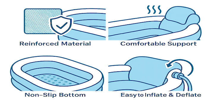Durable Inflatable Bathtub Features