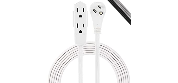 Ge Indoor Grounded - Low-Profile Under Rug Flat Extension Cord