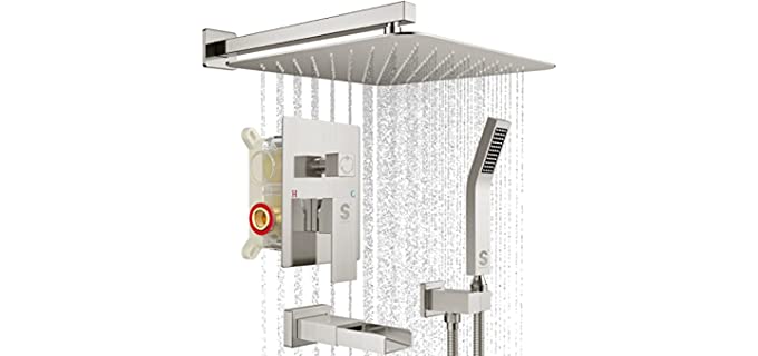 SR Sun Rise 16 Inch - Widespread All Metal Shower Faucet