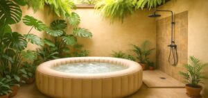 Best Inflatable Hot Tubs for Bathrooms & Shower Featured Image