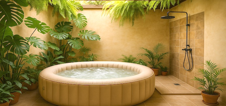 Best Inflatable Hot Tubs for Bathrooms & Shower Featured Image