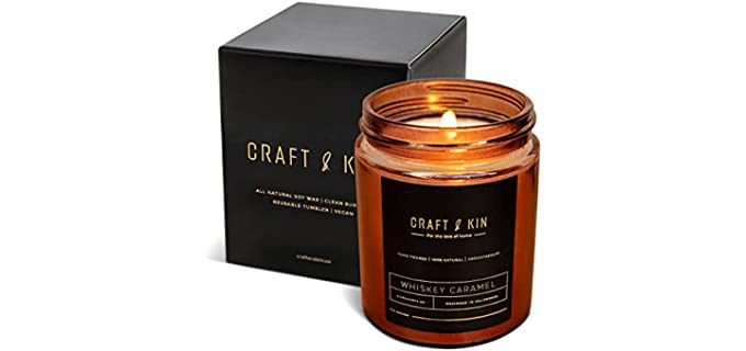 Craft and Kin Whiskey Caramel - Natural Scented Candle