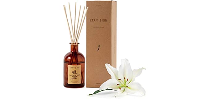 Craft and Kin Jasmine and Lily - Essential Oil Reed Diffuser