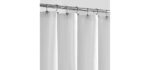Alyvia Spring Narrow - Soft Waterproof Fabric Shower Curtain Liner