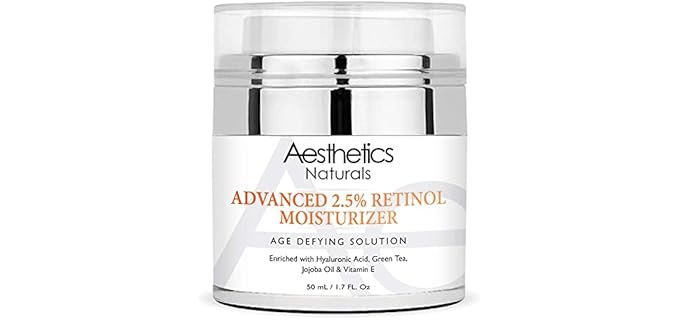 Aesthetics Naturals Retinol Cream - Anti-Aging Face & Neck Moisturizer for All Skin Types