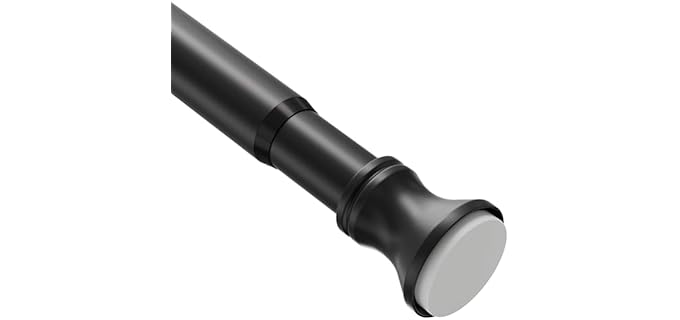Amazer Spring Tension - Adjustable Durable Black Spring Shower Rod