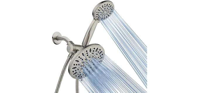 AquaDance Rainfall - Luxurious 3-Way Rainfall Combo Shower Head
