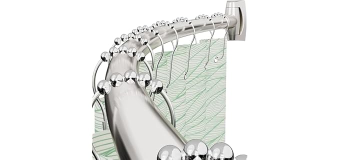 Bonpally Curved - Adjustable Curved Rustproof Shower Curtain Rod