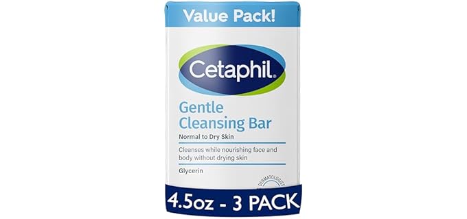 Cetaphil Gentle Cleansing Bar - Gentle Moisturizing Shower Soap Bars