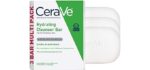 CeraVe Hydrating Cleanser Bar - Senior Skin-Friendly Moisturizing Soap for Sensitive Skin