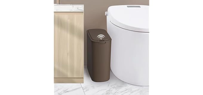 Uujoly Container - Shower Compact Plastic Open-Top Trash Container