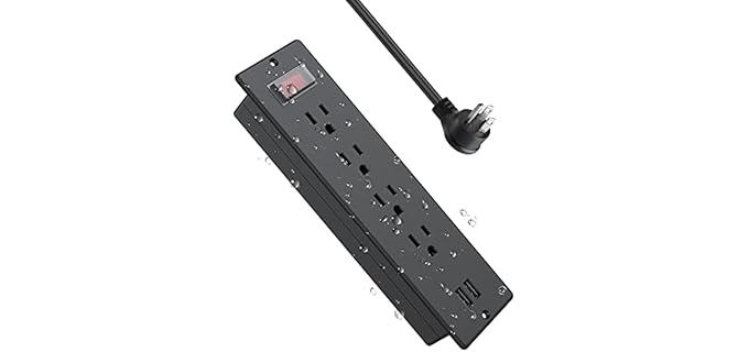 Jgstkcity Recessed - Recessed Waterproof Power Strip with USB
