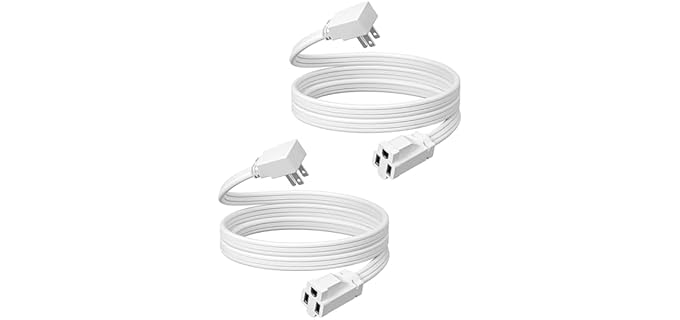 Dewenwils 15A/1875W - Heavy Duty Flat Plug Extension Cord