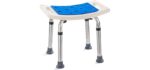 Dr. Kay's Adjustable - Adjustable shower chair with padded seat comfort