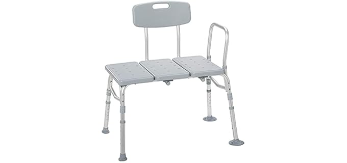 Drive Medical 12011KD-1 - Adjustable Shower Transfer Bench with Walker