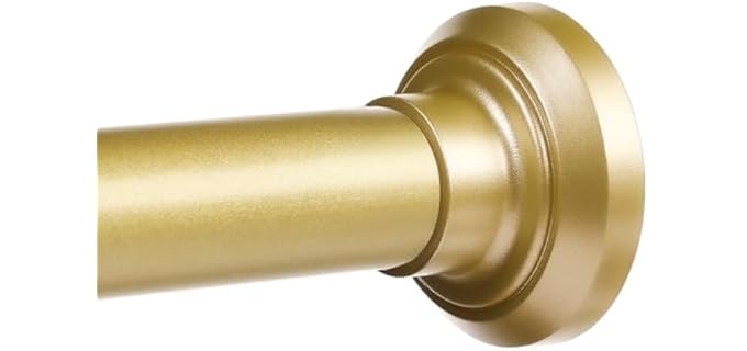 Enjoybasics Stainless - Gold Adjustable Stainless Steel Shower Rod