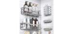 Eudele XYJ-01 - Shower Caddy Set with Durable Steel Shelves