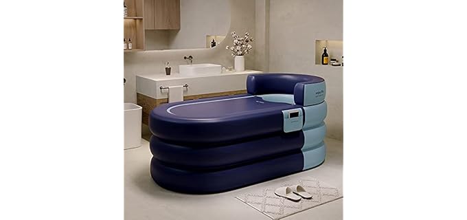 Starbrilliant Easy Storage - Portable Inflatable Bathtub with Zipper Cover