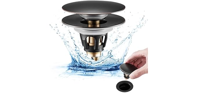 Fransiton orb-808 - Universal Pop-Up Sink Stopper with Strainer