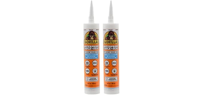 Gorilla Waterproof - Caulk & Seal Silicone Sealant for Showers